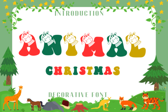 Animal Christmas: A Decorative Font for Festive Design Projects