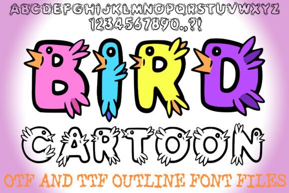 Bird Cartoon: Elevating Design with Whimsical Typography