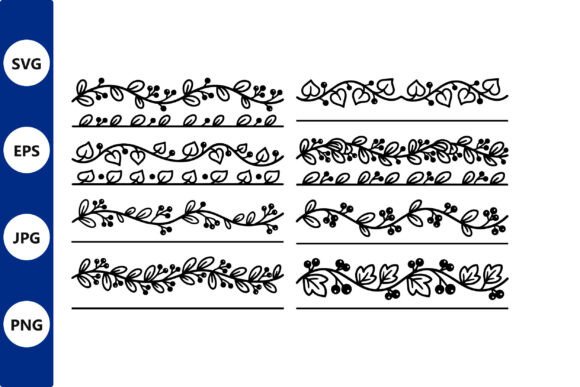 Botanical Vine Borders Decorative Line