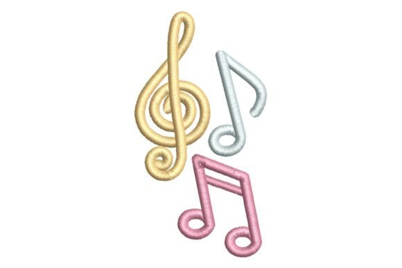 Bringing Harmony to Stitch: The Appeal of Colorful Musical Notes Embroidery Design