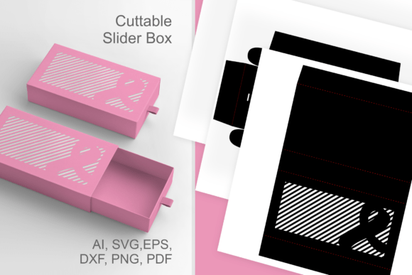 Cancer Awareness Ribbon N Stripes Box