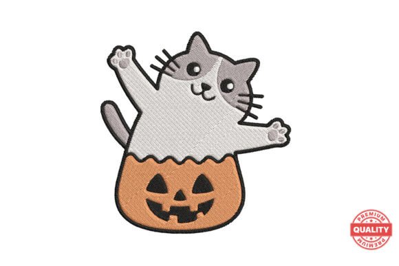 Cat in Pumpkin Bucket Embroidery Design: A Practical Guide