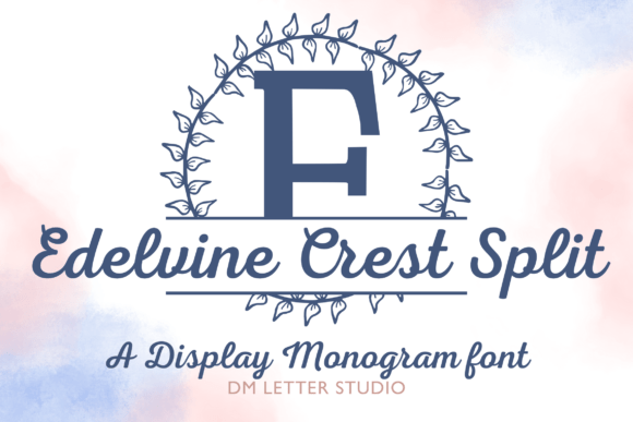 Edelvine Crest Monogram: Elegant Serif Design