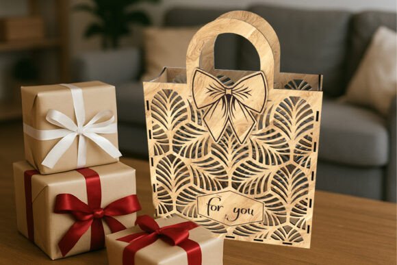 Elevate Packaging with a Wooden Gift Bag Bow