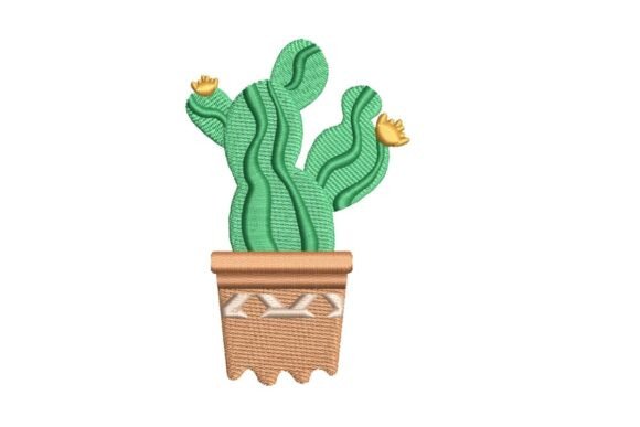Funky Potted Cactus: A Quirky Embroidery Design for Modern Makers