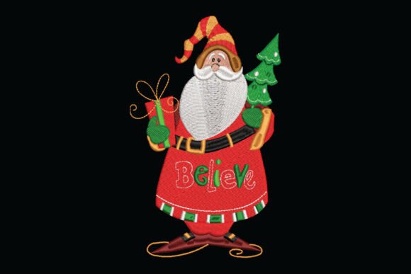 Funny Santa Claus Embroidery Design
