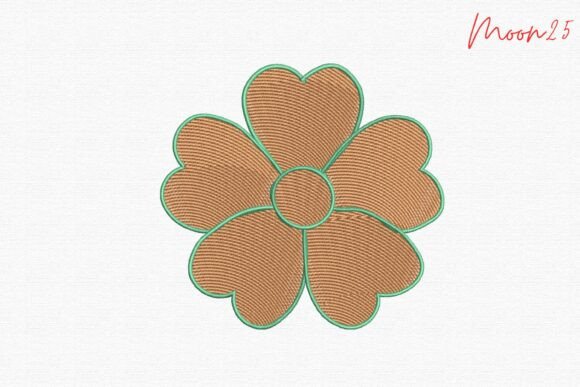 Heart Petal Floral: Elegant Embroidery Design