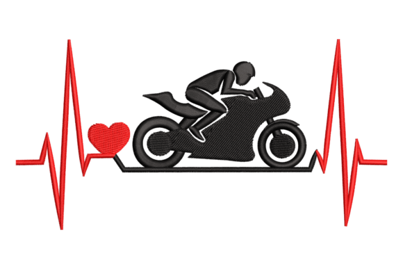 Heartbeat Motorcycle Rider Design