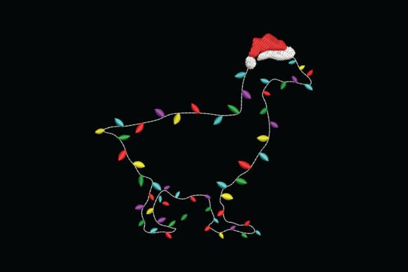 Lighting Duck Outline: A Playful Addition to Your Embroidery Projects