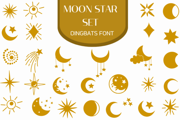 Moon Star Set: Celestial Charm for Designers