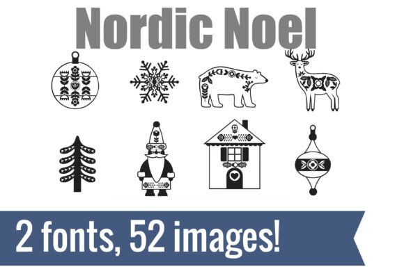 Nordic Noel Dingbats: Scandinavian Design