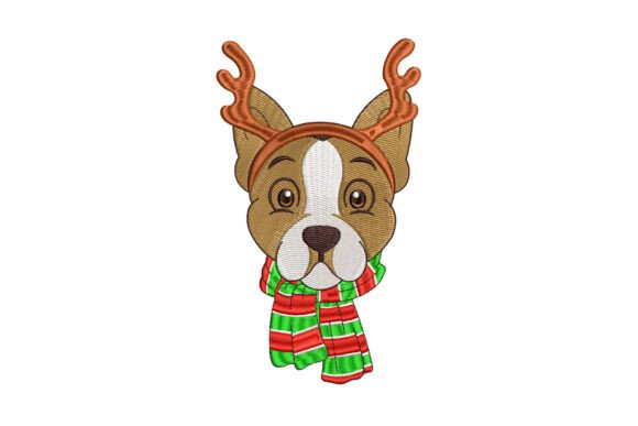 Reindeer Dog Christmas: Elevating Holiday Embroidery with Whimsical Design