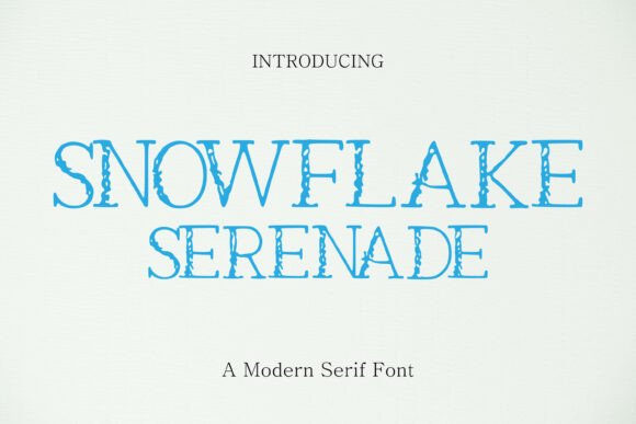 Snowflake Serenade: Elegant Winter Serif