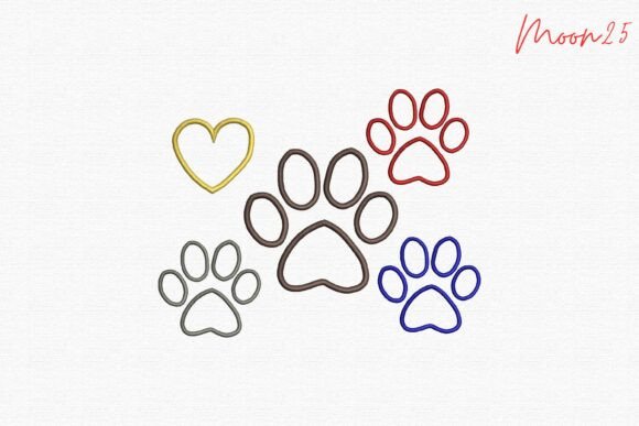 Stitching Love: A Complete Guide to the Cute Paw Print Heart Embroidery Design